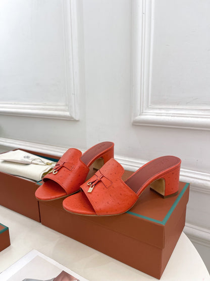 Loro Piana Summer Charms Ostrich Mules – 2025 Spring/Summer Collection