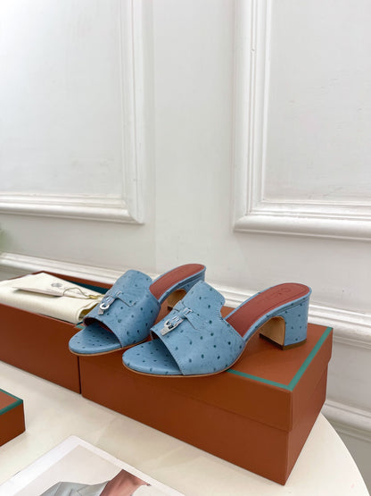 Loro Piana Summer Charms Ostrich Mules – 2025 Spring/Summer Collection