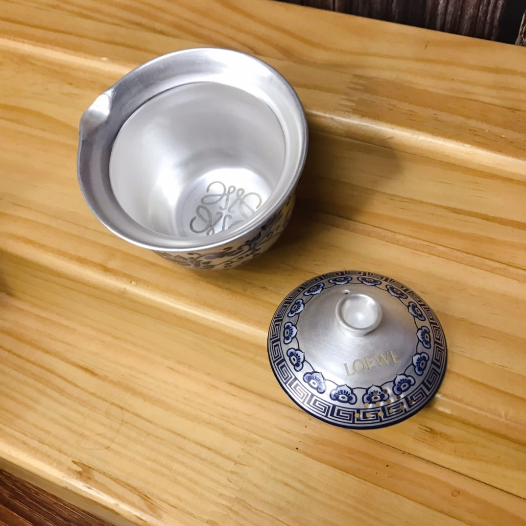 Loewe Pure Silver Geyao Ice Crackle Tea Set