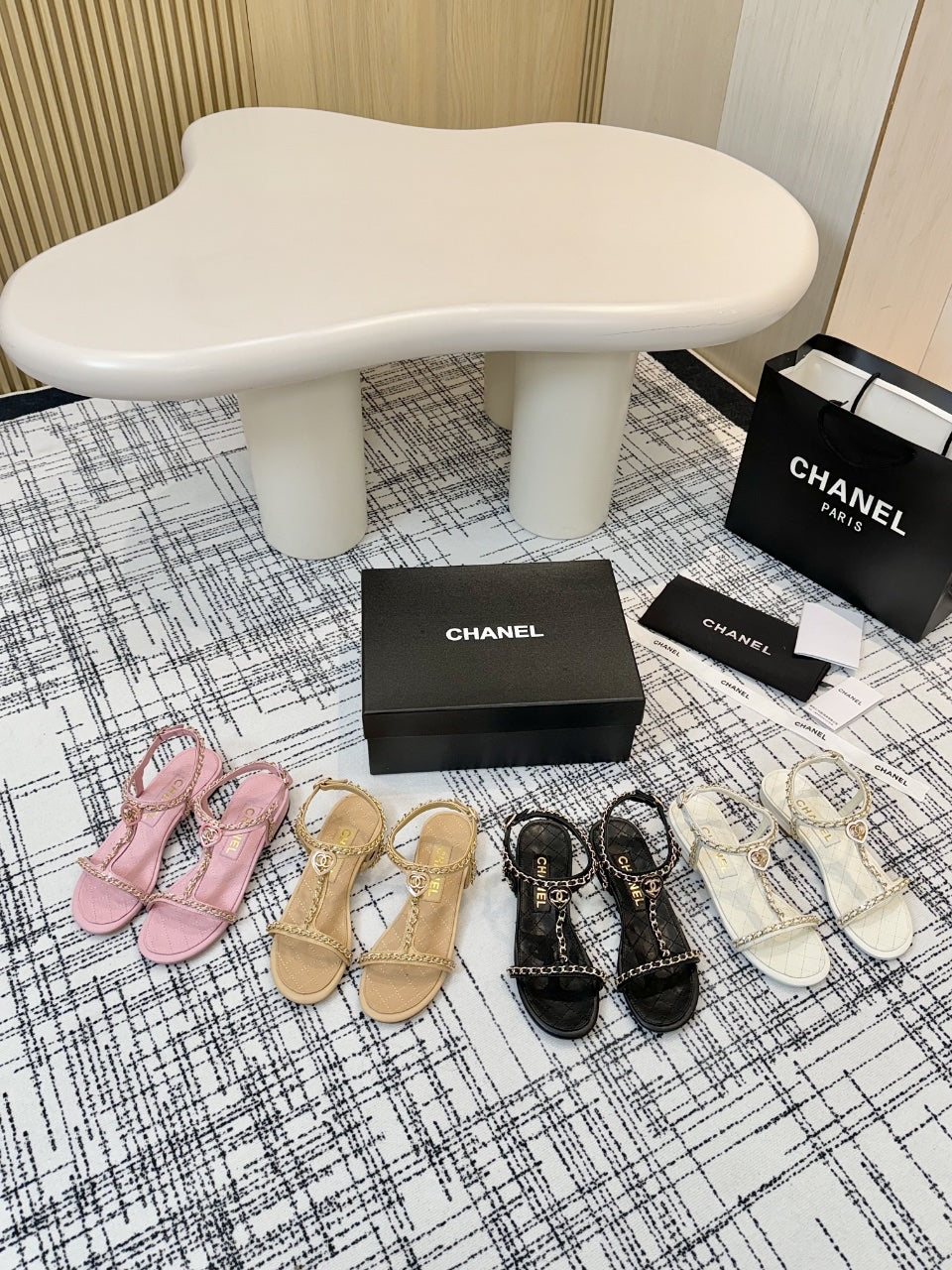 Chanel Chain Heart Sandals – Spring Collection – 2025