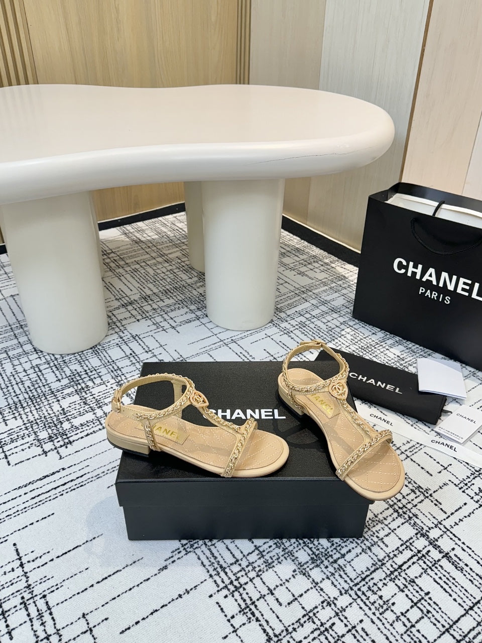 Chanel Chain Heart Sandals – Spring Collection – 2025