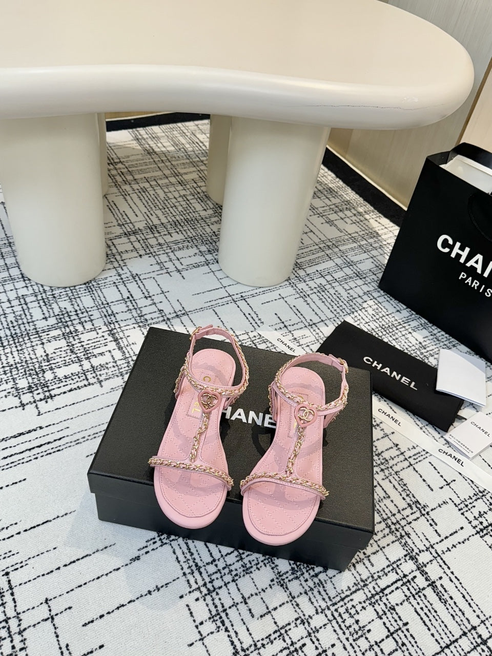 Chanel Chain Heart Sandals – Spring Collection – 2025