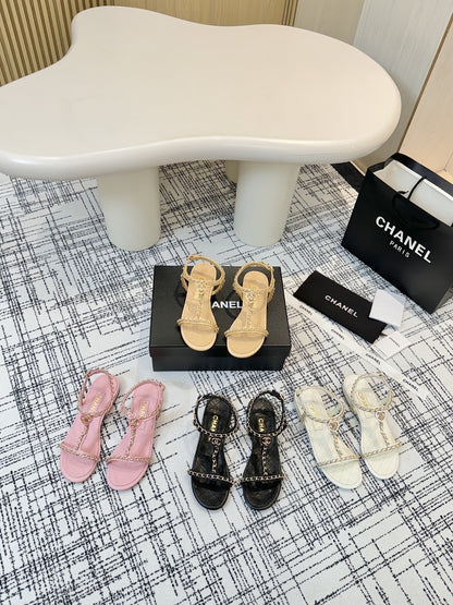 Chanel Chain Heart Sandals – Spring Collection – 2025