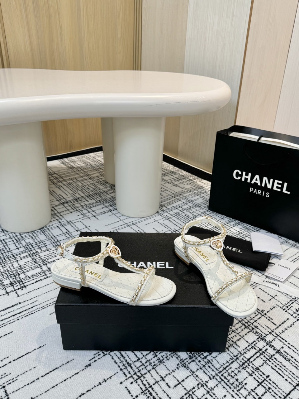 Chanel Chain Heart Sandals – Spring Collection – 2025