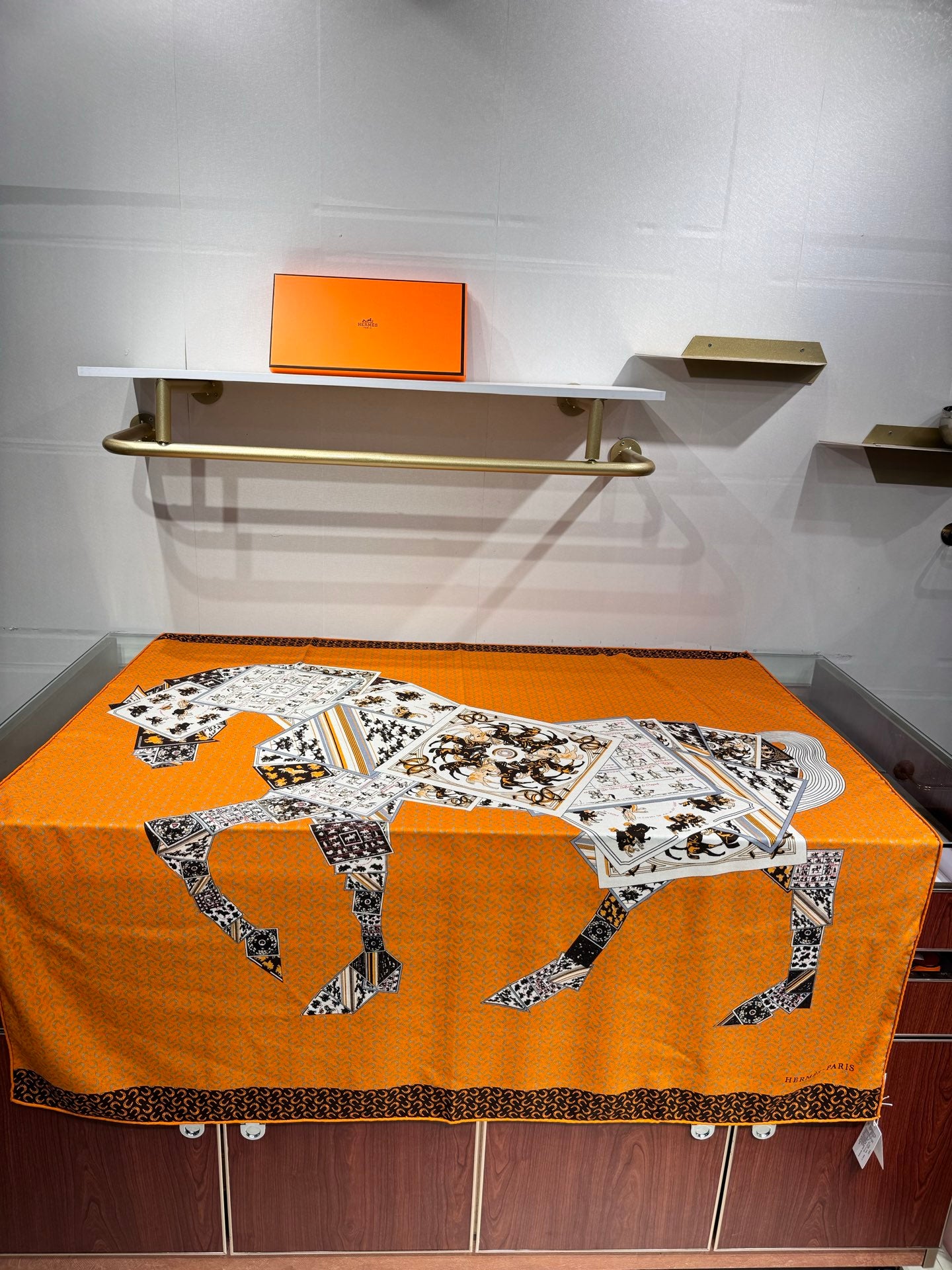 Hermès Pixel Horse Silk Cashmere Scarf