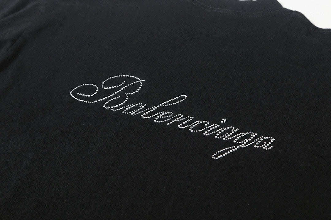 Balenciaga Rhinestone Signature Washed T-Shirt – 26SS