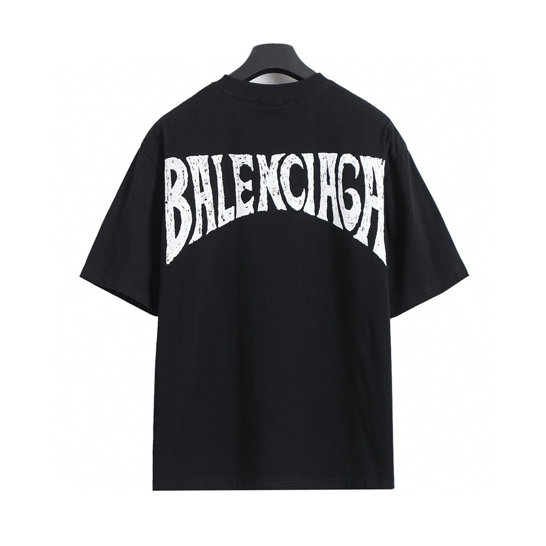 Balenciaga Back Letter Sketch Print T-Shirt – 26SS