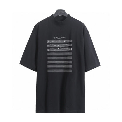 Balenciaga Musical Note Washed Distressed T-Shirt – 26SS