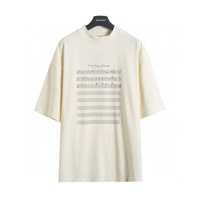 Balenciaga Musical Note Washed Distressed T-Shirt – 26SS