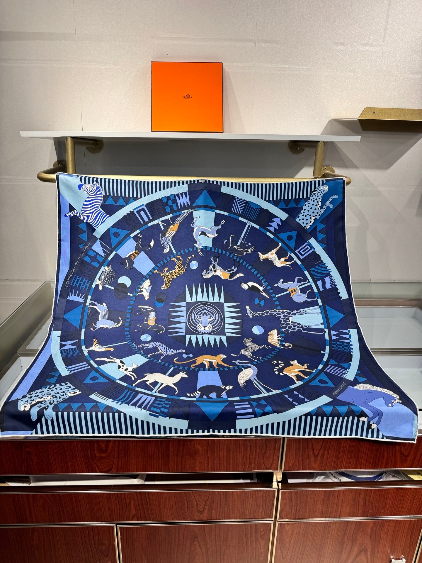 Hermès King of Tigers Carousel Silk Scarf – 2025 Spring Collection