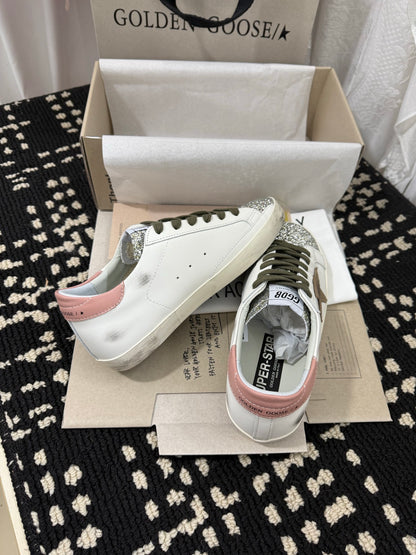 Golden Goose Super Star Rhinestone Leather Sneakers