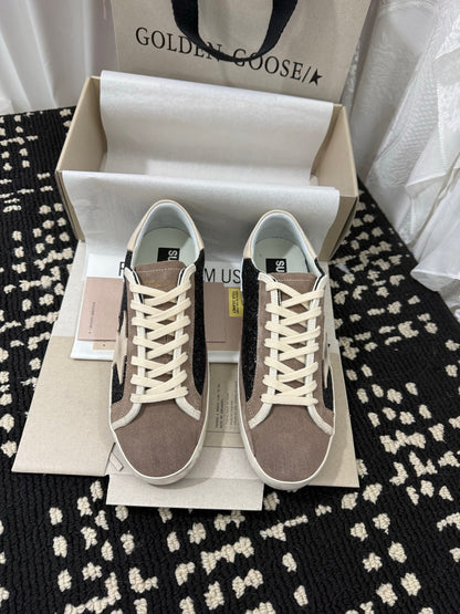 Golden Goose Super Star Rhinestone Leather Sneakers