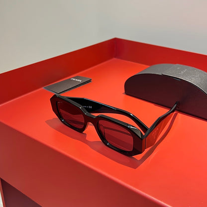Prada SPR 17W Geometric Acetate Sunglasses