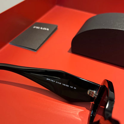 Prada SPR 17W Geometric Acetate Sunglasses