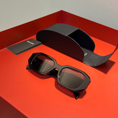 Prada SPR 17W Geometric Acetate Sunglasses