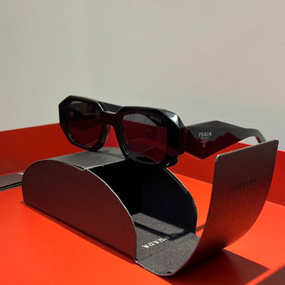 Prada SPR 17W Geometric Acetate Sunglasses