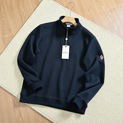 Moncler Men's Half-Zip Stand Collar Sweatshirt – 2025 Spring Collection