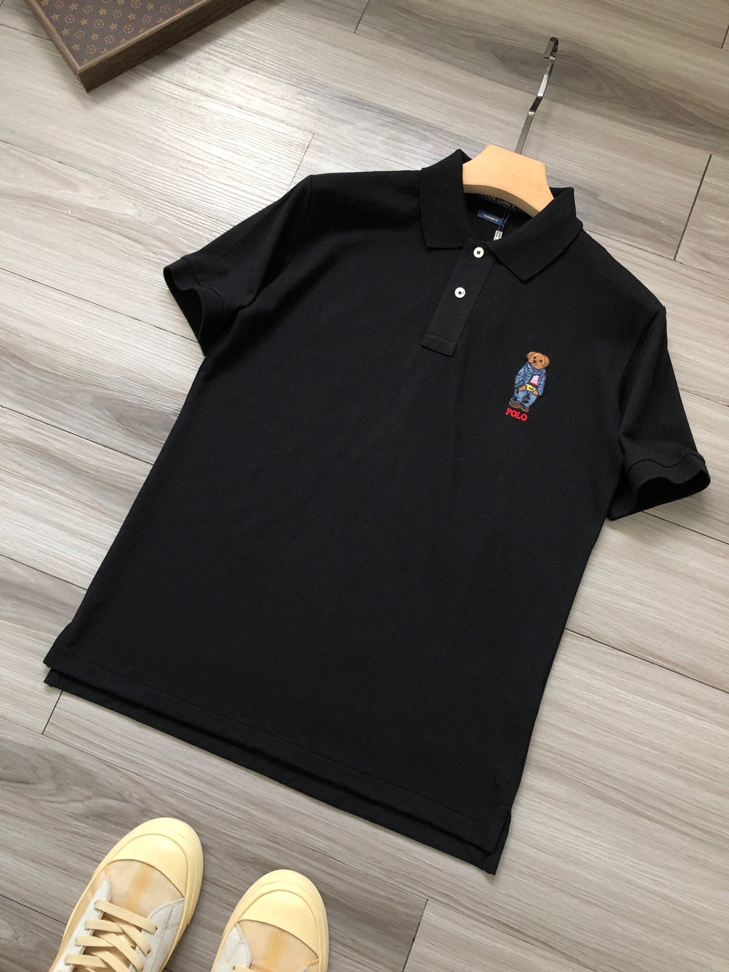 Ralph Lauren Bear Logo Mesh Polo Shirt