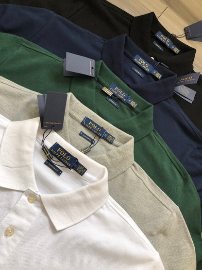 Ralph Lauren Bear Logo Mesh Polo Shirt