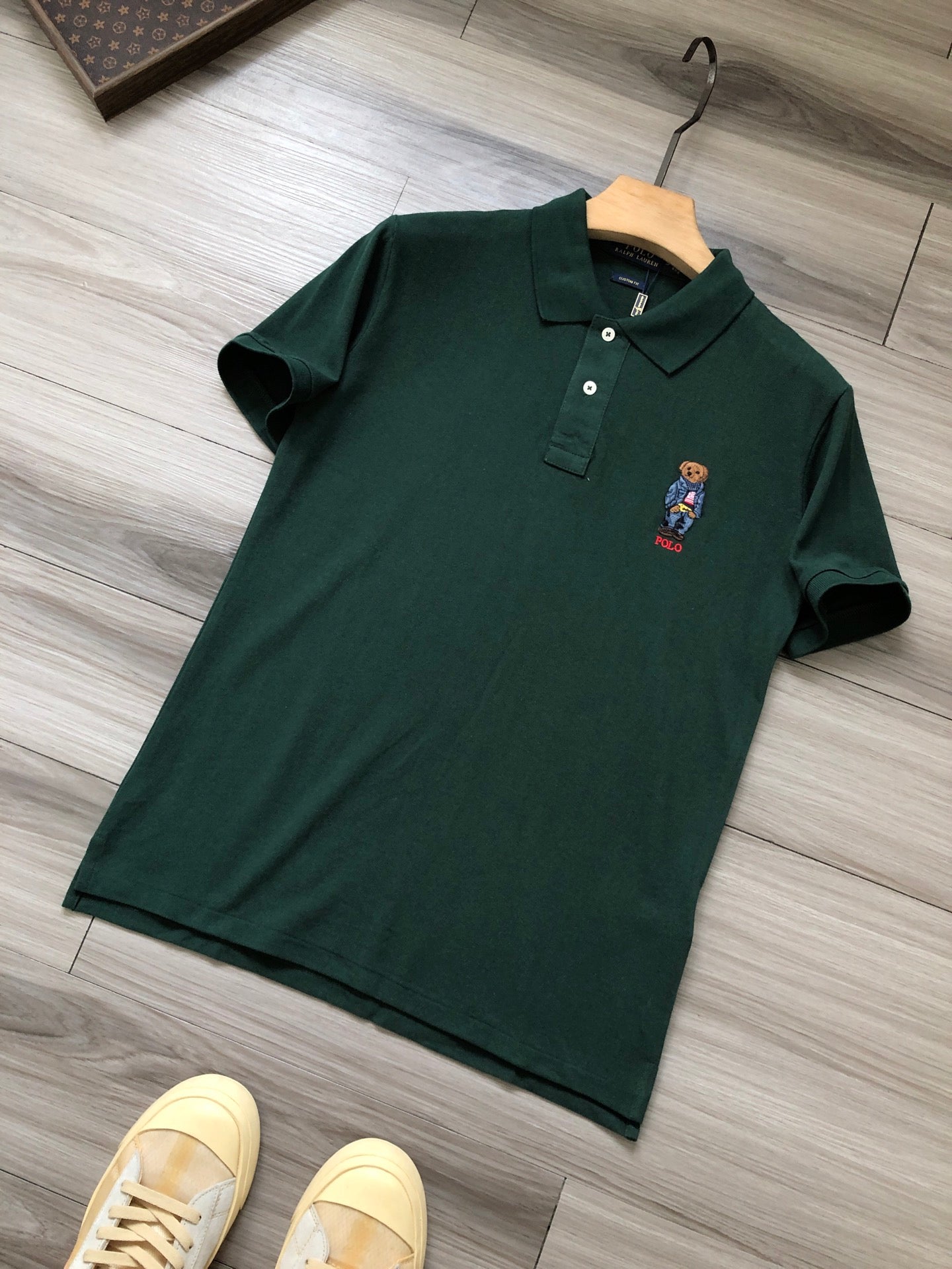 Ralph Lauren Bear Logo Mesh Polo Shirt