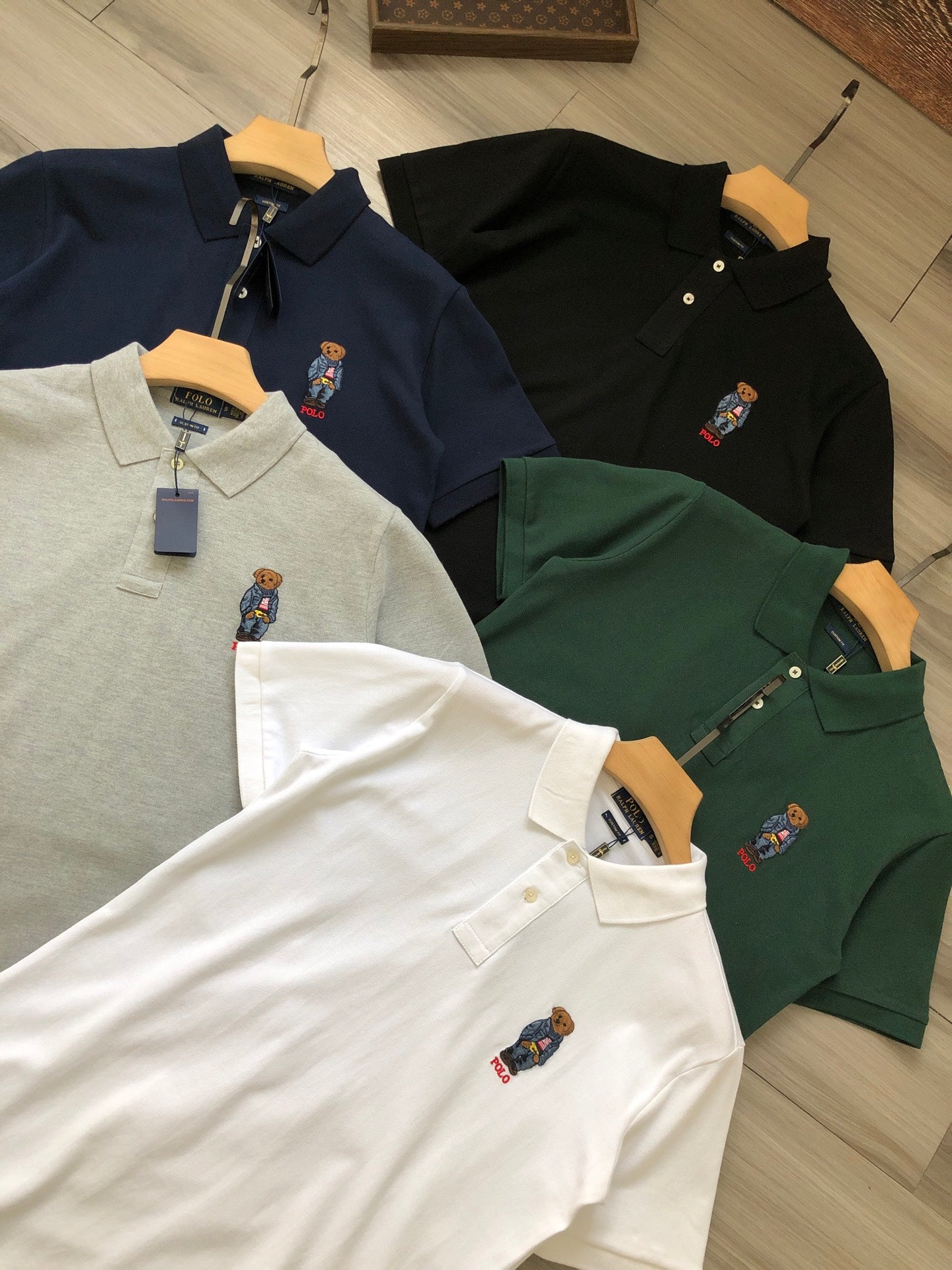 Ralph Lauren Bear Logo Mesh Polo Shirt