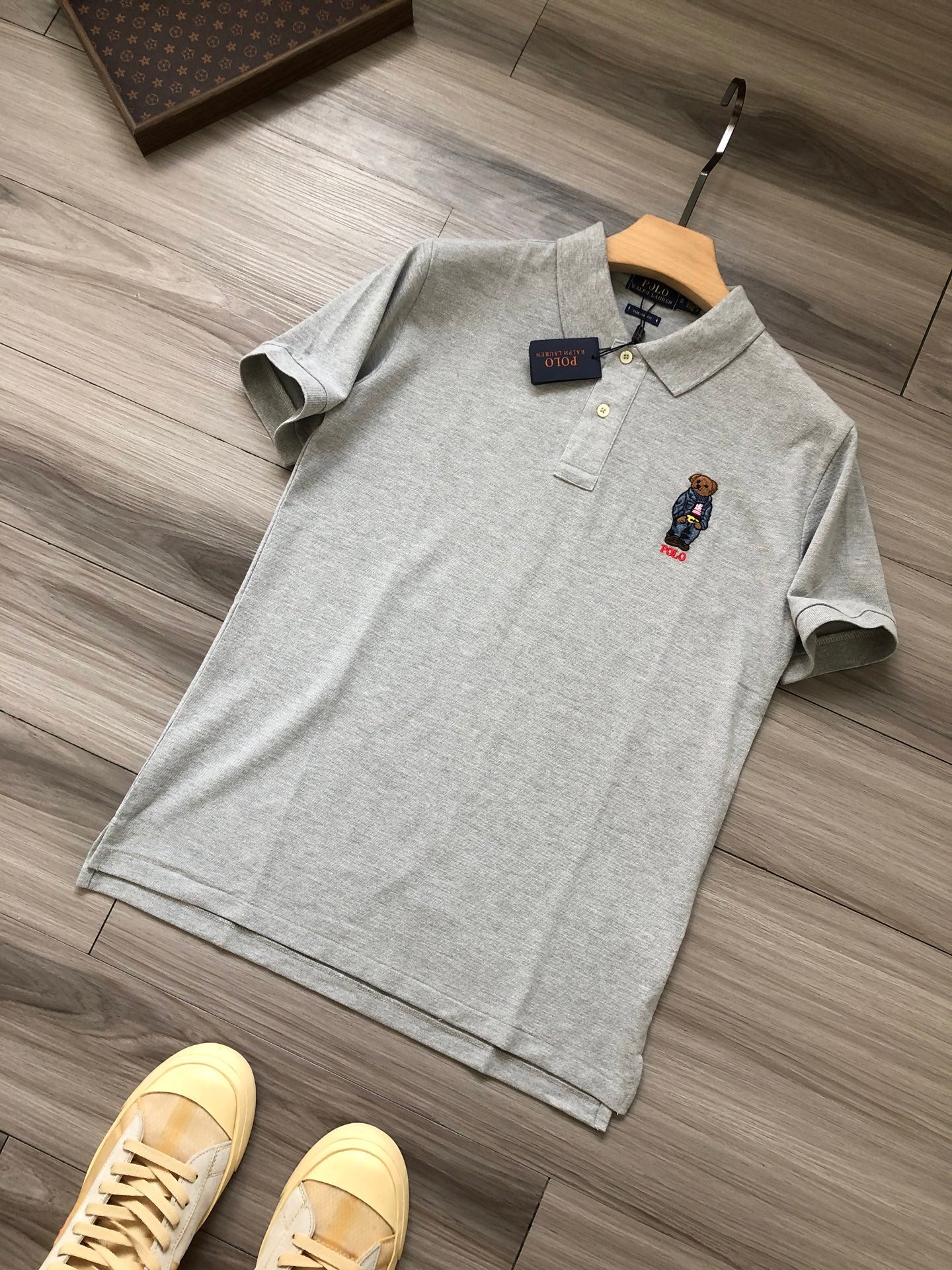Ralph Lauren Bear Logo Mesh Polo Shirt