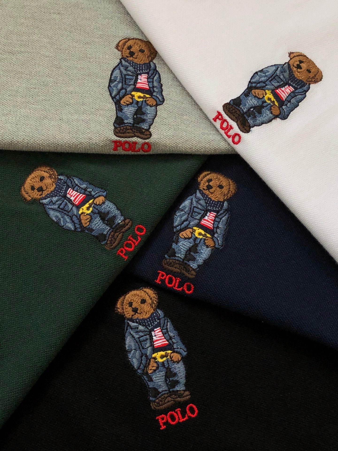 Ralph Lauren Bear Logo Mesh Polo Shirt