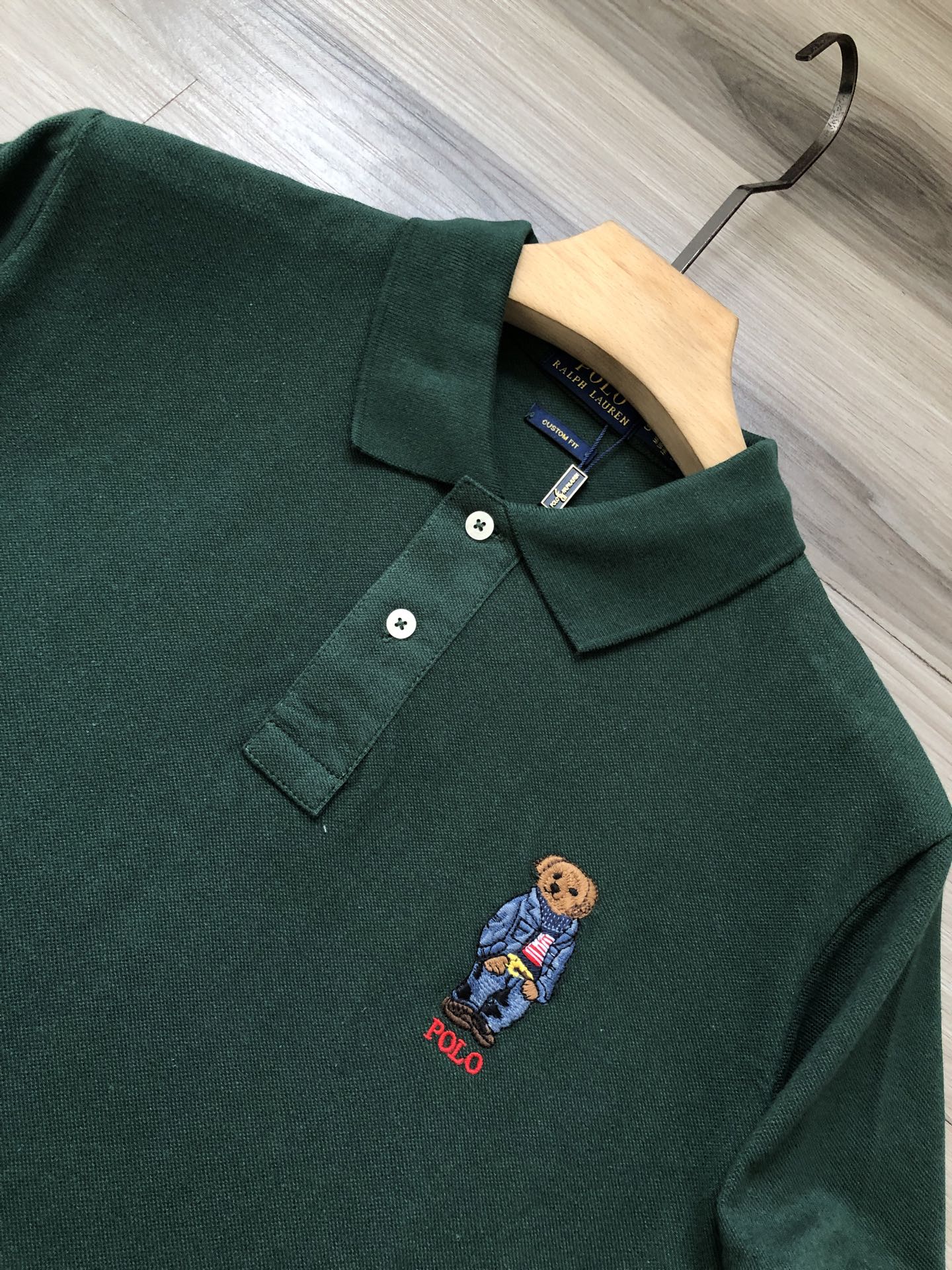 Ralph Lauren Bear Logo Mesh Polo Shirt