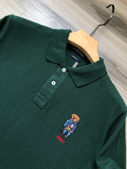 Ralph Lauren Bear Logo Mesh Polo Shirt