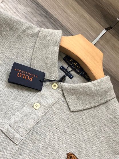 Ralph Lauren Bear Logo Mesh Polo Shirt