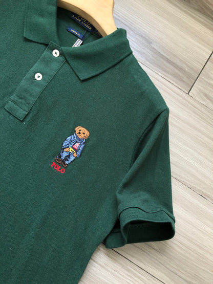 Ralph Lauren Bear Logo Mesh Polo Shirt