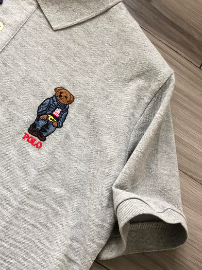 Ralph Lauren Bear Logo Mesh Polo Shirt
