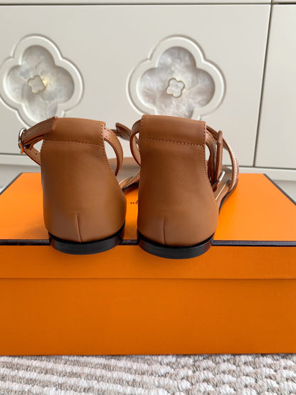 Hermès Santorini Classic H Flat Sandals