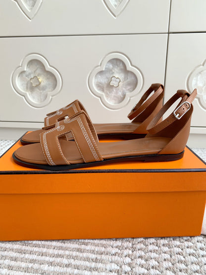 Hermès Santorini Classic H Flat Sandals