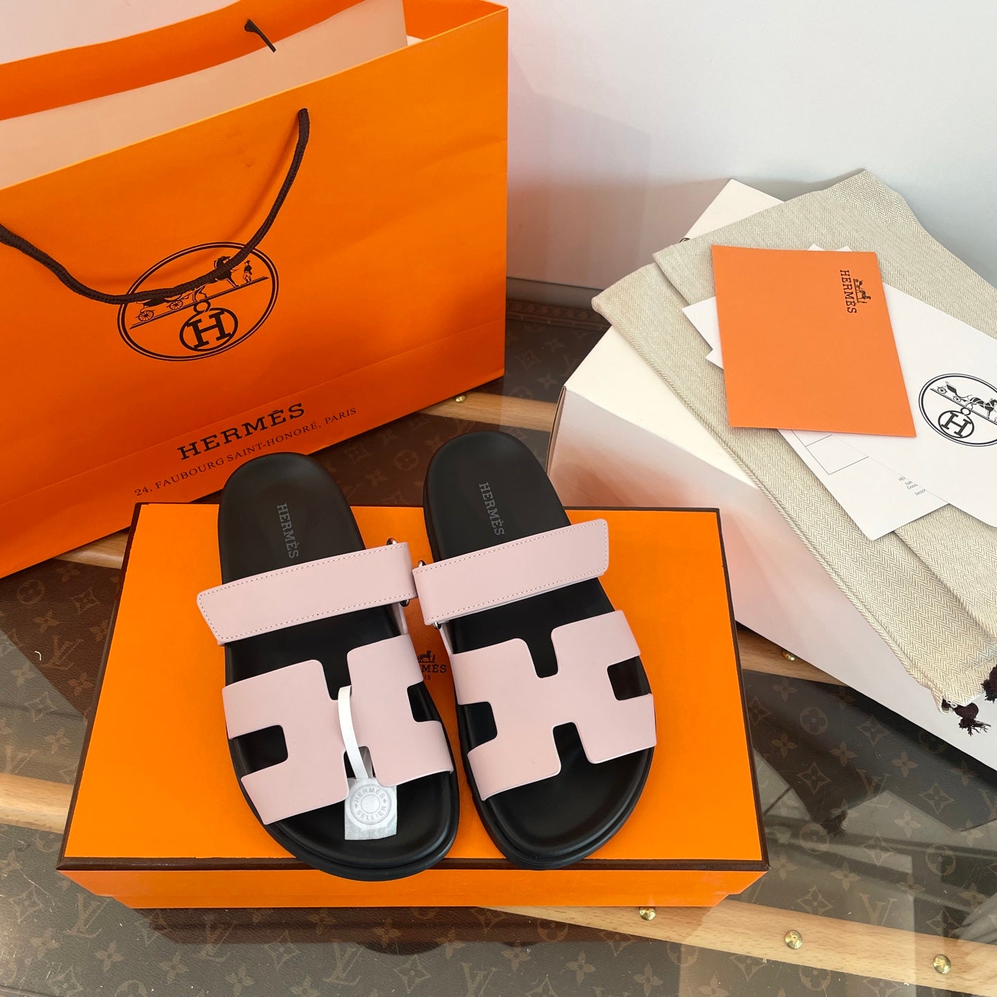 Hermès Chypre Suede Sandals