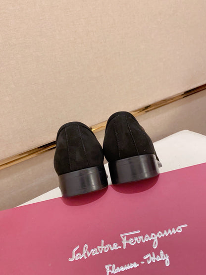Ferragamo Suede Driving Shoes