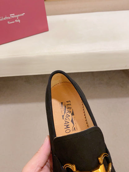 Ferragamo Suede Driving Shoes