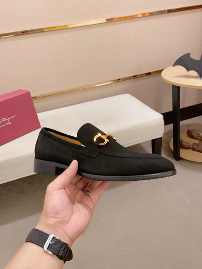 Ferragamo Suede Driving Shoes