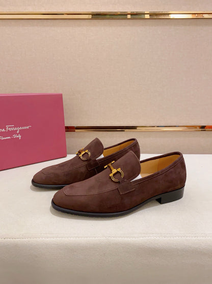 Ferragamo Suede Driving Shoes