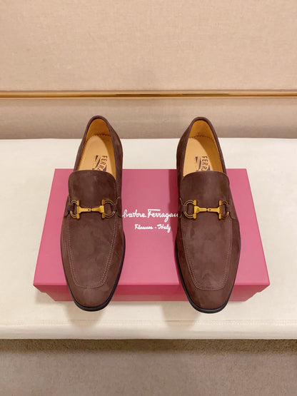 Ferragamo Suede Driving Shoes