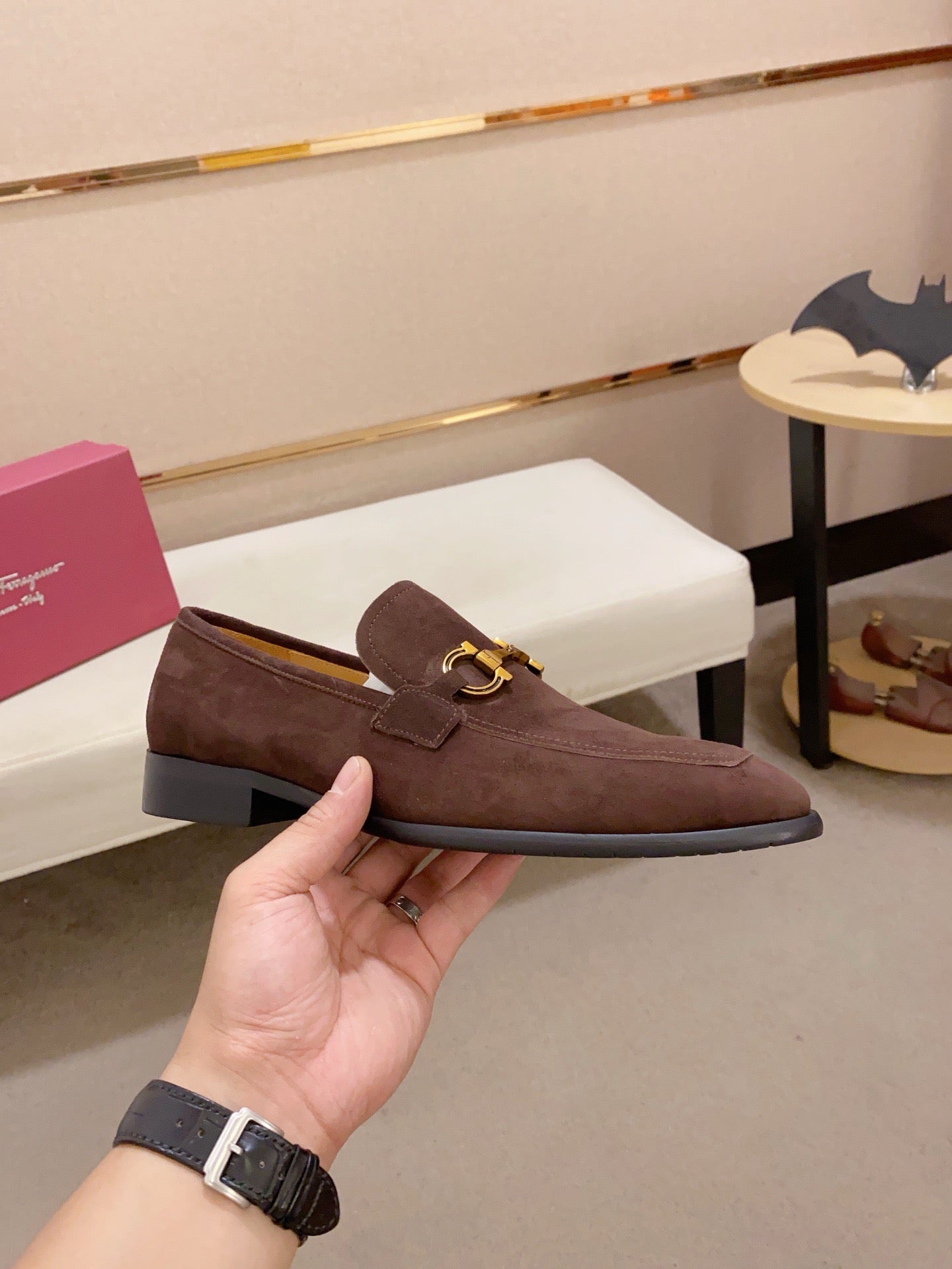 Ferragamo Suede Driving Shoes