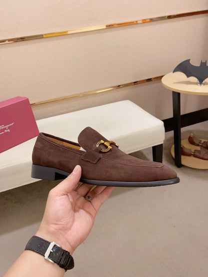 Ferragamo Suede Driving Shoes