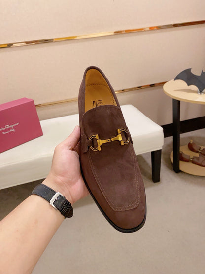 Ferragamo Suede Driving Shoes