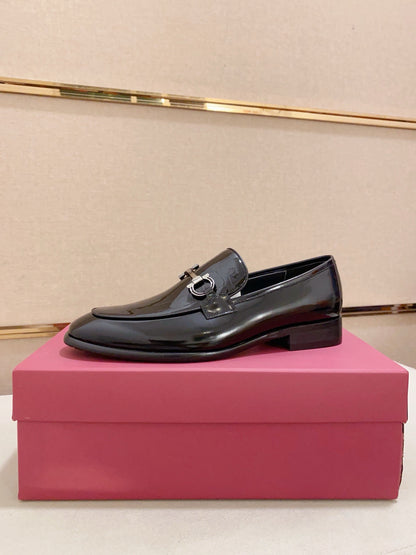 Ferragamo Patent Leather Driving Shoes