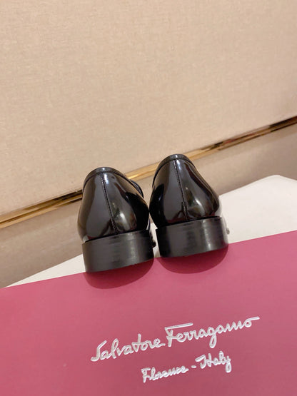 Ferragamo Patent Leather Driving Shoes