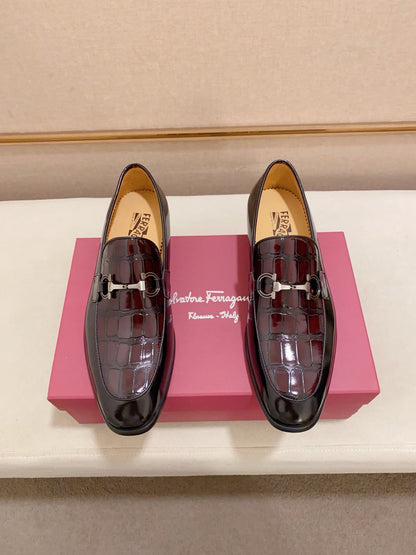 Ferragamo Patent Leather Driving Shoes