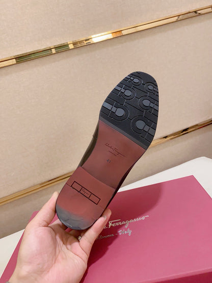 Ferragamo Patent Leather Driving Shoes