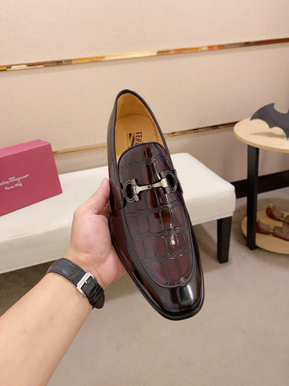 Ferragamo Patent Leather Driving Shoes