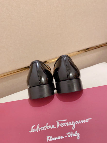 Ferragamo Patent Leather Driving Shoes