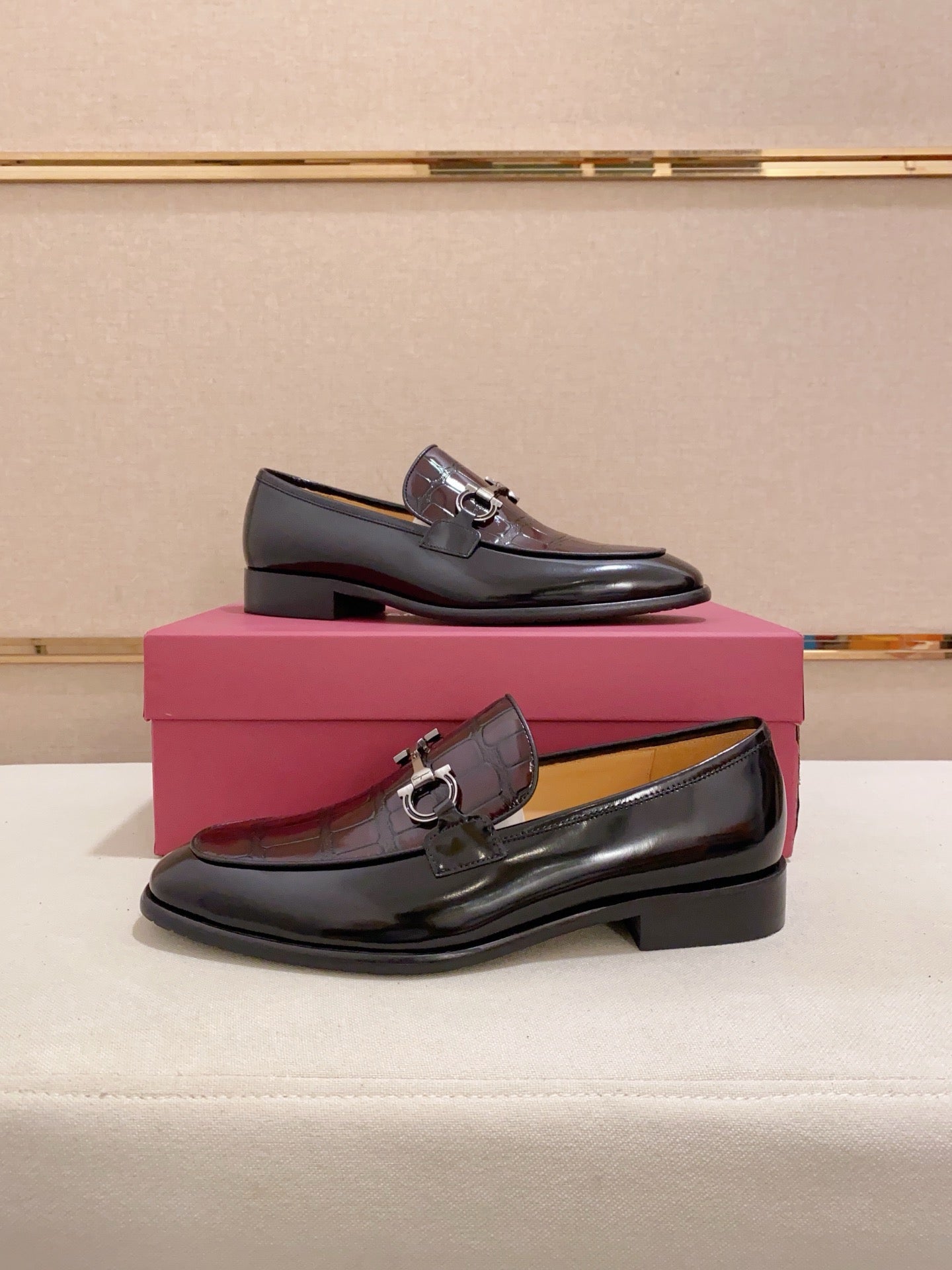 Ferragamo Patent Leather Driving Shoes